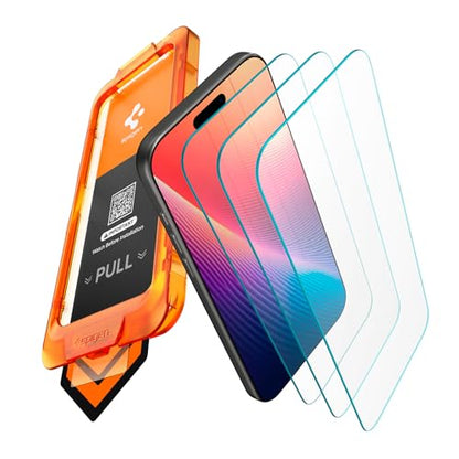 Spigen AlignMaster S Tempered Glass Screen Protector for iPhone 17 Pro Max - size: iPhone 17 Pro Max