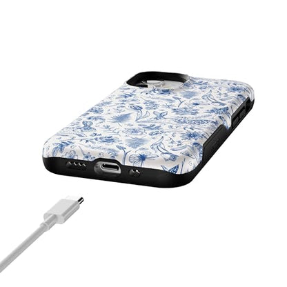 Casely iPhone 12 Mini Case | Hop & Bloom | Bunny Toile | Bold Protective Design | Compatible with MagSafe - color: Hop & Bloom | Bunny Toile, size: Iphone 12 Mini