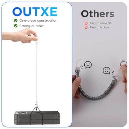 OUTXE Phone Lanyard Tether with 4 Patch- 2× Phone Tether, 4× Phone Patch with Adhesive, Compatible with Smartphone- Fine Glitter - color: #4- Fine Glitter