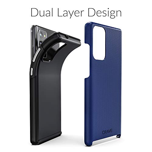 Crave Galaxy Note 20 Case, Shockproof Protection Dual Layer Case for Samsung Galaxy Note 20 (6.7 inch) - Navy - color: Navy