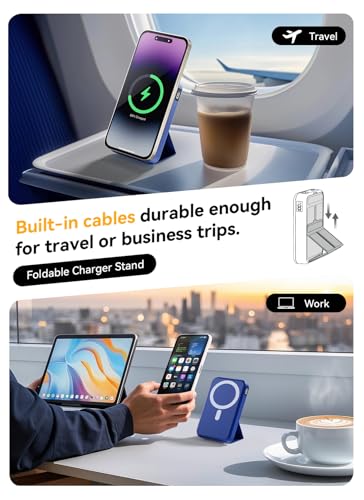 for MagSafe Power Bank 10000mAh, Magnetic Portable Charger - color: Dark Blue