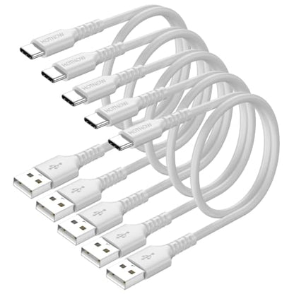 Short USB C Cable 1.5ft / 18 inch 5Pack, USB to USB C Cable Fast Charging - color: White, size: 1.5FT