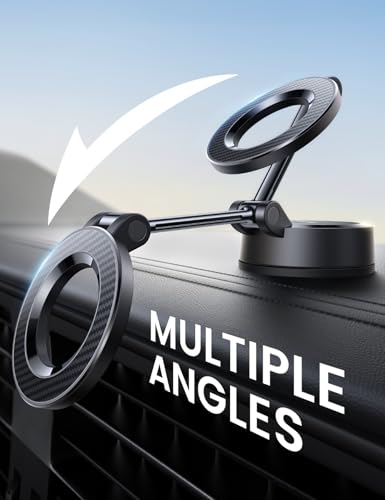 Lamicall for Magsafe Car Mount Dashboard Windshield 70LBS Powerful Suction - color: Carbon Fiber