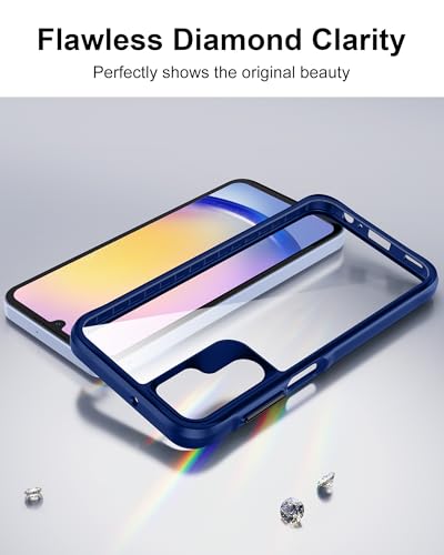 HOOMIL Case for Samsung Galaxy A25, Non-Yellowing, Drop Protection, Anti-Scratch Transparent Hard Back Phone Cover - Blue - color: Blue, size: A25 5G