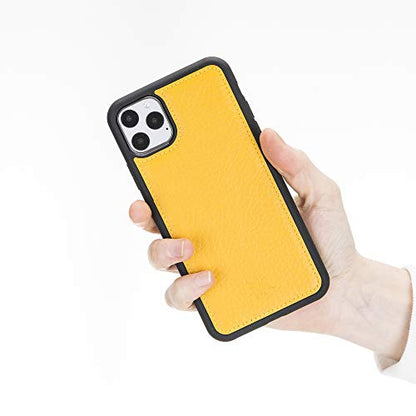 Venito Lucca Leather Case Compatible with iPhone 11 Pro Max (6,5inch) – Extra Secure with Padded Back Cover -Yellow - color: Yellow, size: iPhone 11 Pro Max