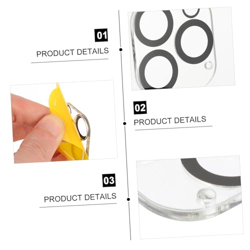 Uonlytech 5pcs Diamond Camera Lens Protector Films for Pro Scratch Resistant Finger Easy to Clean Fit for Mobile Lens Protection