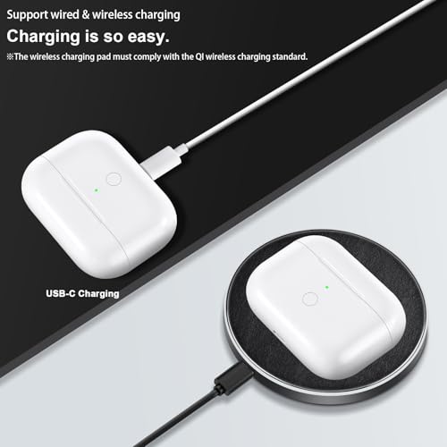 Wireless Charging Case Compatible with AirPod Pro 3, Air Pod Pro 3rd Generation Charger Case Replacement with Bluetooth Pairing Function, No Earbuds,White - color: White Air Pod Pro 3 Charging Case