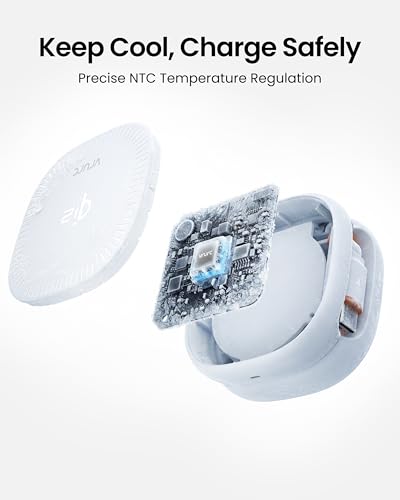VRURC 3 in 1 Charging Station for Apple,Qi2.2 25W Wireless Charger Dock - color: White