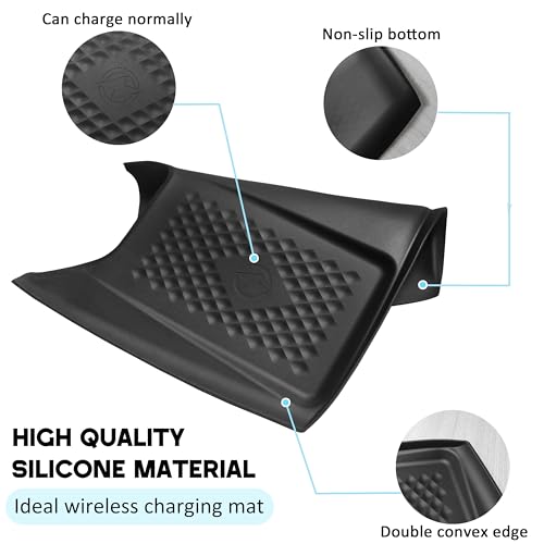 Wireless Charging Anti-Slip Mat for Grand Highlander 2024 2025 2026 Silicone Center Console Phone Charger Pad Liners Anti-Scratch Waterproof Protective Cover Pad Interior Accessories - size: for Grand Highlander 2024 2025