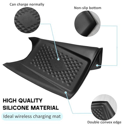 Wireless Charging Anti-Slip Mat for Grand Highlander 2024 2025 2026 Silicone Center Console Phone Charger Pad Liners Anti-Scratch Waterproof Protective Cover Pad Interior Accessories - size: for Grand Highlander 2024 2025