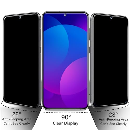 Privacy Screen Protector for Samsung Galaxy S25 Plus Tempered Glass - color: Samsung Galaxy S25 Plus-Black