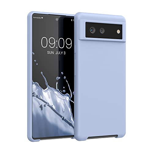kwmobile Case Compatible with Google Pixel 6 Case - TPU Silicone Phone Cover with Soft Finish - Light Blue Matte - color: light blue matte, size: Pixel 6