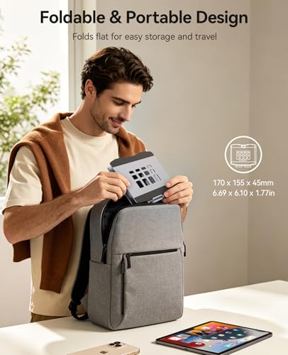 ORICO Sturdy Aluminum Foldable Tablet Stand, Fits iPad 12.9", FB1, Gray - color: Gray