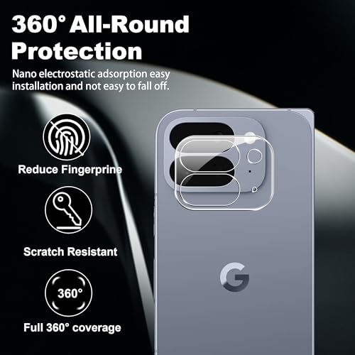 for Google Pixel 10 Pro Fold Screen Protector【2 Pack Front Tempered Glass Film+3 Pack Camera Lens Protector】 Ultra HD,9H Hardness,Anti-scratch - color: Pixel 10 Pro Fold