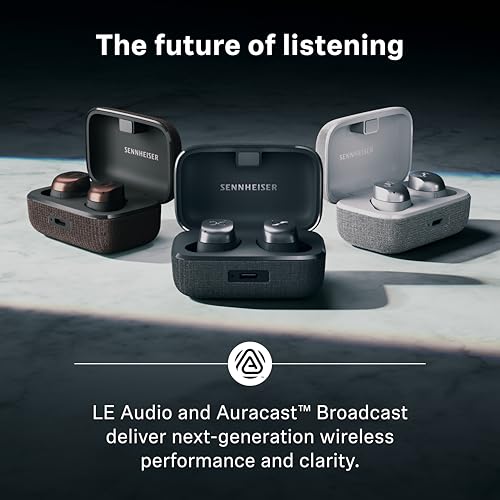 Sennheiser Momentum True Wireless 4 Smart Earbuds with Bluetooth 5.4, Crystal-Clear Sound, Comfortable Design, 30-Hour Battery Life, Adaptive ANC, LE Audio and Auracast - Black Copper - color: Black
