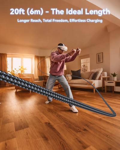 USB C to USB C Cable 20Ft, 240W Fast Charging, 20Gbps Data, 4K 60Hz Video - color: 240W 20FT USB C to USB C Cable (Black)