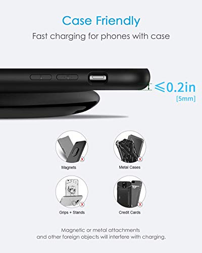 NANAMI Fast Wireless Charger, Qi-Certified 15W Max Wireless Charging Pad, Compatible with iPhone 17/17 Air/16/15/14/13/13 Pro Max, Phone Charger for Samsung Galaxy S25/S24/S23/S22/S21& Airpods Pro