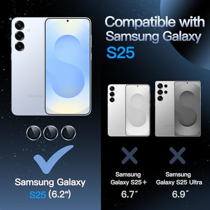JETech Camera Lens Protector for Samsung Galaxy S25, Icyblue, 1 Set - color: Icyblue