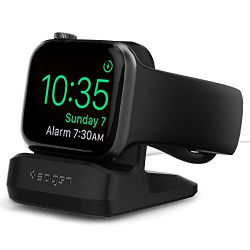 Spigen for Apple Watch Charger Stand, Durable TPU with Non-Slip Base - color: Black, size: Classic