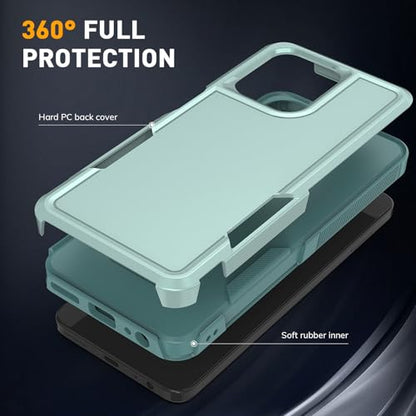 Vinve for Moto G Power 2025 Case with HD Screen Protector, Military-Grade Shockproof & Dual-Layer Protection, Anti-Slip Grip Design Phone Case, Green - color: Green