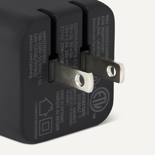 Amazon Basics 35W Fast Charging GaN USB-C Wall Charger, 2-Port Nano for Tablets, Phones, Black - color: Black, style: 35 W Two Port