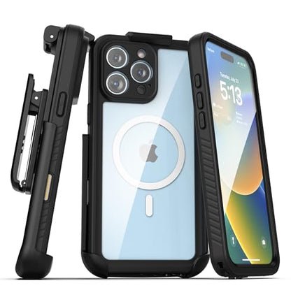 Encased Waterproof Belt Case for iPhone 16 Pro with Camera Control Button [Military Grade] IP-68 Full-Body Cover and Holster Clip, (Compatible with MagSafe) - size: iPhone 16 Pro