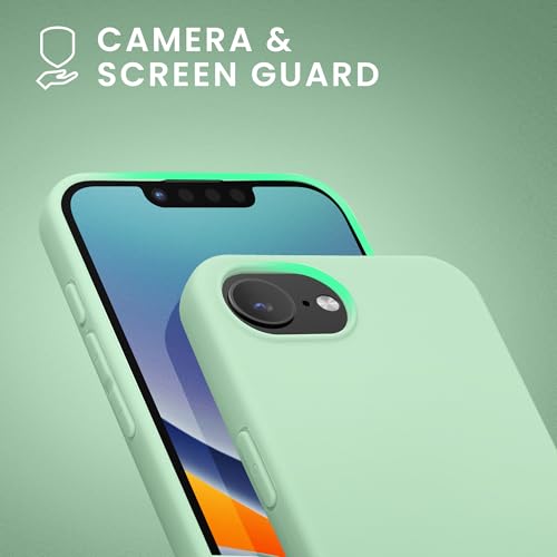 kwmobile Case Compatible with Apple iPhone 17e / iPhone 16e Case - Soft Slim Protective TPU Silicone Cover - Mint Matte - color: mint matte