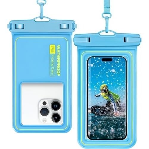 Waterproof Phone Pouch - 6 Colors Universal Touchscreen Waterproof Phone Bag for Swimming, Beach & Outdoor Use (Blue) - color: Blue