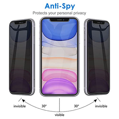 JETech Privacy Screen Protector for iPhone 11, 2+2 Pack - size: iPhone 11