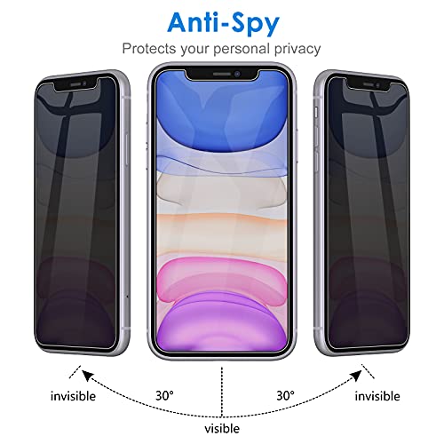 JETech Privacy Screen Protector for iPhone 11, 2+2 Pack - size: iPhone 11