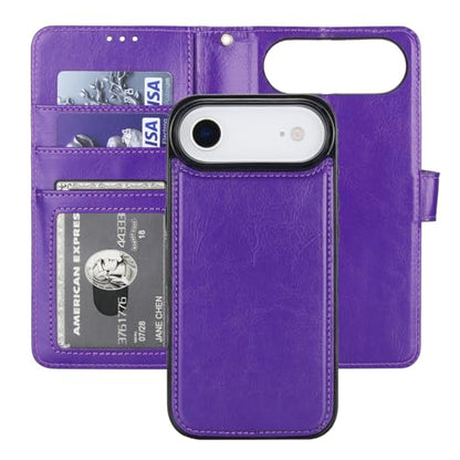 Bocasal Detachable Wallet Case Card Holder for iPhone 17 Air, Purple - color: Purple