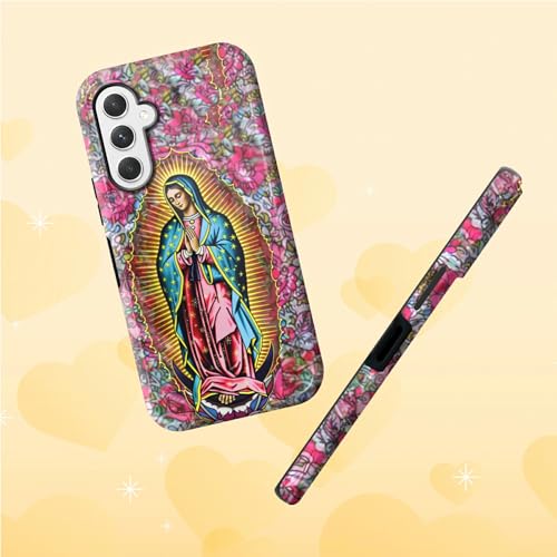 Virgin Mary Phone Case for Samsung Galaxy A16, Dual Layer Shockproof Heavy Duty Protective Cover with Soft TPU + Hard PC, Anti-Scratch Slim Fit, Wireless Charging Compatible - color: Virgin Mary, size: 6.7" Galaxy A16