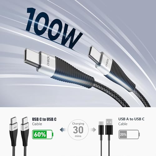 Extra Long USB C Cable 15FT, 2Pack 100W USBC to USBC Cable Fast Charging - color: Black, size: 15 FT - 2 Pack, style: USB C to USB C