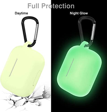 Lerobo for AirPod Pro Case, Silicone Cover with Keychain, Nightglow Green - color: Nightglow Green