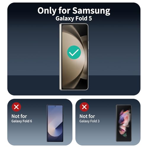 Privacy Screen & Camera Lens Protector for Samsung Galaxy Z Fold5, Double Shatterproof Anti-Spy Tempered Glass, Private Black Protection, 9H Hardness Anti-Scratch Case-Friendly, 3 Pack Each - color: Fold5 Black