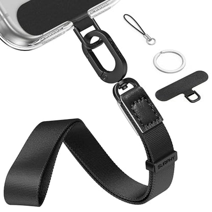 SURPHY Phone Wrist Strap, Keychain Wristlet, Wrist Lanyard with Tether Tab - color: Black