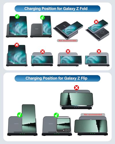 Wireless Charger for Samsung Z Fold 8/8 Ultra/7/6/5/4/3/Pixel 10 Pro Fold