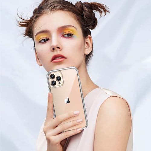 ONES Case for iPhone 14 Pro, Slim Clear Transparent Case [PC + TPU Hybrid] with Military-Grade Drop Protection, Anti-Yellowing Shockproof Silicone Hard Cover - color: HD Highly Clear, size: iPhone 14 Pro