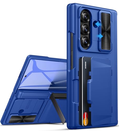 for Samsung Galaxy Z Fold 7 Case, Stand & Card Holder, Royal Blue - color: Navy Blue-Z
