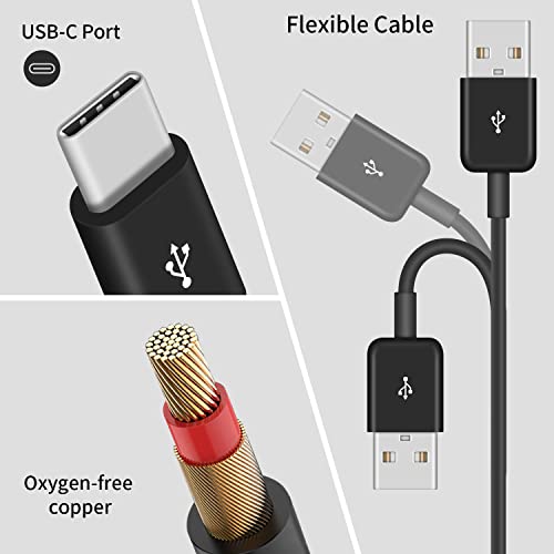 Duttek USB A to USB C Splitter Cable, USB C Splitter Multi Charging Cable, 3 in 1 USB2.0 Male to 3 USB C Male Multi USB C Cable Compatible with USB Type-C Phones, Tablets 5 Ft/1.5M (Black)