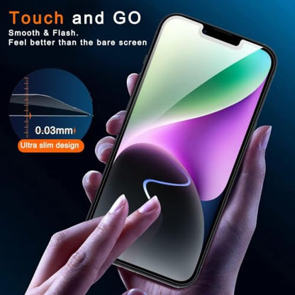 Ferilinso Privacy Screen Protector for iPhone 13/14, Tempered Glass - size: iPhone 14/13-6.1 IN