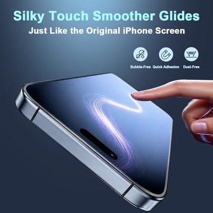 9H+ Tempered Glass for iPhone 17 Air Screen Protector with Auto Dust Removal Installation Frame Military Grade Protection (Scratch, Shatter, Drop Resistance) Full Edge Coverage 6.5" 2025, 2 Pack - size: iPhone 17 Air