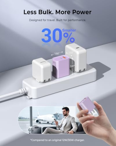 CSODINCE USB C Wall Charger, 3Pcs 20W PD + QC USBC Charger Block Super Fast Power Output Rapid Charging Box Wall Plug Cube for Phone 16/17, Samsung Galaxy S24, Motorola, LG, Mauve - color: Mauve