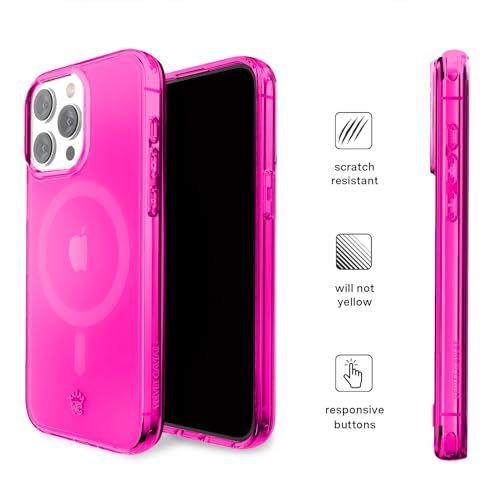 VELVET CAVIAR for iPhone 15 Pro Case Neon Hot Pink - Compatible with MagSafe - 10ft Drop Tested - color: Neon Hot Pink, size: 15 Pro