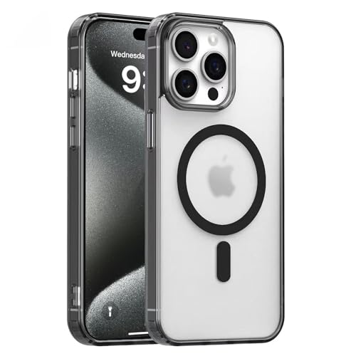 S. Tedazo Magnetic Case for iPhone 12 Pro Max Compatible with MagSafe & MIL-Grade Protection,Not Yellowing,Scratch-Resistant,Translucent Matte Slim Phone Cover for iPhone 12 Pro Max-Frosted Black - color: Black, size: iPhone 12 Pro Max