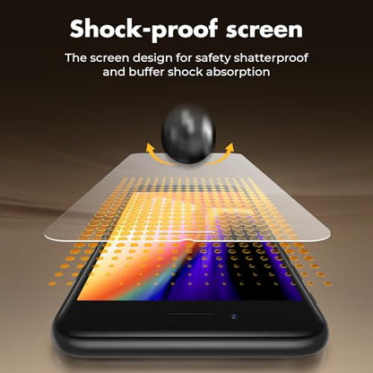UNBREAKcable 3-Pack Screen Protector for iPhone SE 2022/SE 2020, iPhone 8/7 | Shatterproof Tempered Glass, Easy Installation, 9H Hardness, 99.99% HD Clear, Bubble-Free, Anti-Fingerprint, Case Friendly - size: iPhone 7/8/SE