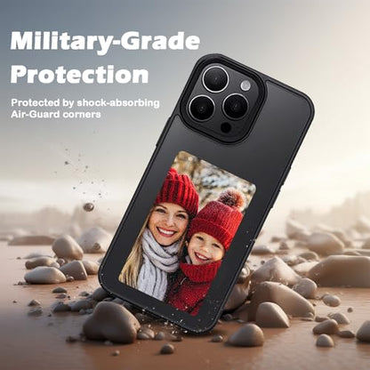 4-Color E-Ink Smart Phone Case for iPhone 16 Pro Max with DIY | Smart Phone Case with NFC Transmission, Digital Photo Picture Display, Battery Free, Black - size: iPhone 16 Pro Max