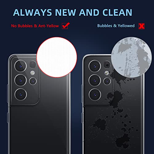 X-level Samsung Galaxy S21 Ultra Case Clear Ultra-Thin Slim Fit Soft TPU S21 Ultra Mobile Phone Cover Anti-Slip Grip Phone Case for Galaxy S21 Ultra-Clear - color: Clear