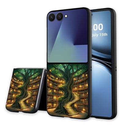 for Z Flip 7 Case Ultra Thin 1.2mm Matte Hard PC Phone Cover- Anti-Scratch Anti-Fingerprint Slim Fit Shockproof Protection Cover for Samsung Galaxy Z Flip 7 Case,Enchanted Library - color: Enchanted Library