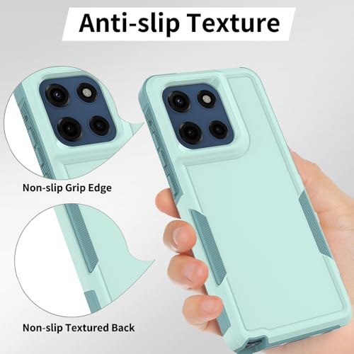 for Moto G Stylus 2025/2026 Case: Dual Layer Protective Heavy Duty Cell Phone Cover Shockproof Rugged with Screen Protector - Military Protection Bumper Tough - for G Stylus 2025/2026, Mint Green - color: Mint Green (PC) + Mint Green (TPU)